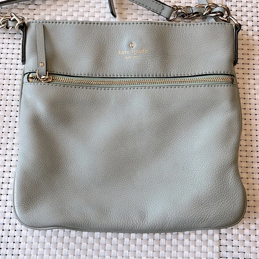 Kate Spade Green Crossbody Bag with Leather Finish